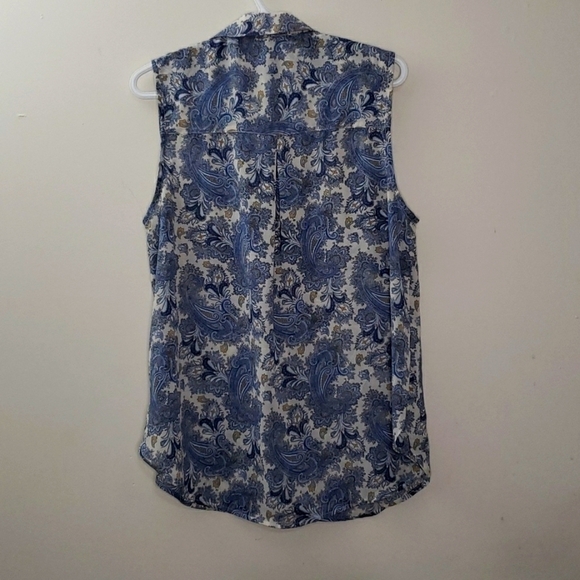 H&M Sleeveless Chiffon Blouse Size 14 - Picture 2 of 2